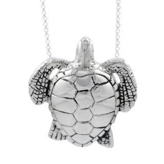 Tressa Sterling Silver Large Sea Turtle Necklace