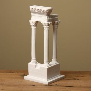 White Bonded Marble Roman Corner Column Statue Today $66.99