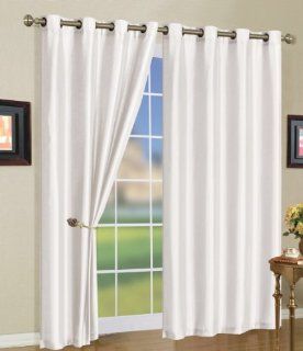 Mira Grommet Window Curtain Panels 58 x 108   White