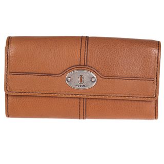 Fossil Womens Marlow Brown Vintage Clutch Wallet