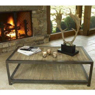 Aspen Rustic Wood Coffee Table Furniture & Decor