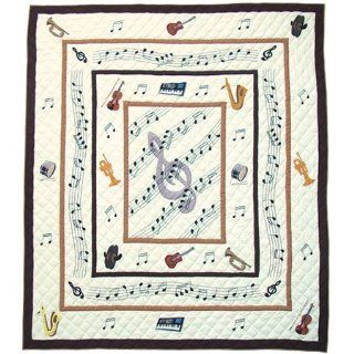 Musical Notes, King Quilt 110 X 100 In.