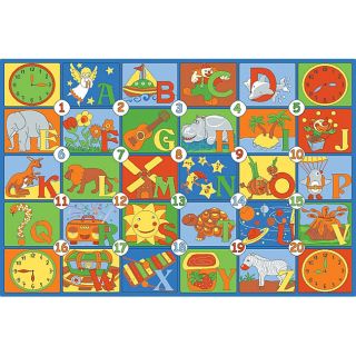 Childrens Educational ABC and 123 Rug (43 x 66)