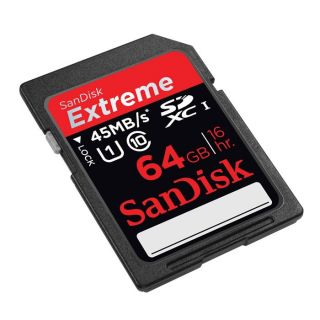 Sandisk SD 64 Go Extreme   Carte SD 45 mb/s   Transfert rapide, idéal