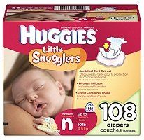 Diapers, Newborn (Up to 10 lbs.), 108 ct