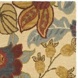 Handmade Jardine Foilage Beige/ Multi Wool Rug (23 x 8)