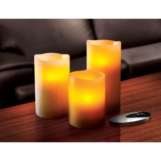 Sarah Peyton 3 piece Flameless LED Candle Set with Remote