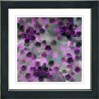 Studio Works Modern Popcorn Floral   Purple Framed Print