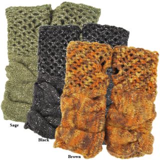 Mohair Wool Fleece lined Brick Fingerless Hand Warmer (Nepal) Today $