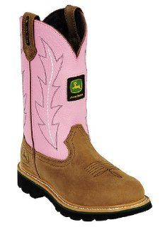 com John Deere Womens 10 Pink Wellington Boot Style JD3285 Shoes