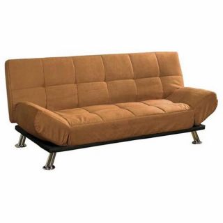 Microfiber Brown Futon Sofa Bed
