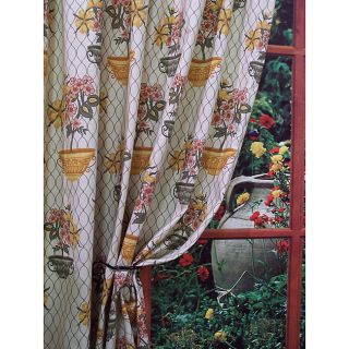 Yellow Flower Pots Curtains (57 in. x 63 in.)