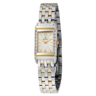 Bulova Womens 98R113 Diamond Accented Stainless Steel Bracelet Watch