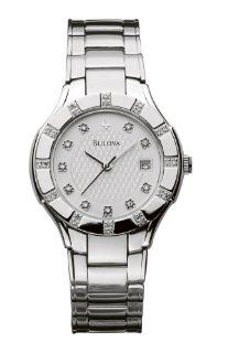 Bulova Womens 96R111 Diamond Accented Date Watch Watches