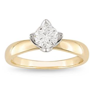 14k Gold 1/2ct TDW Certified Diamond Solitaire Ring (G H, SI1 SI2