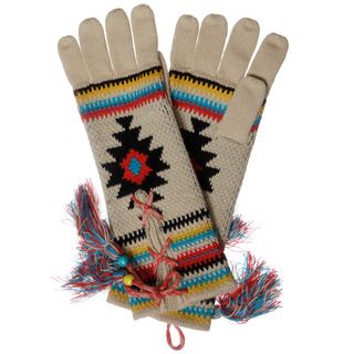 Muk Luks Womens Painted Desert Lace up Gloves