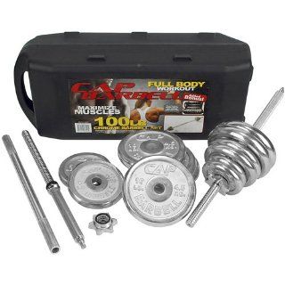 Cap Barbell 100Lbs Chrome Barbell Set With Knock Down 5