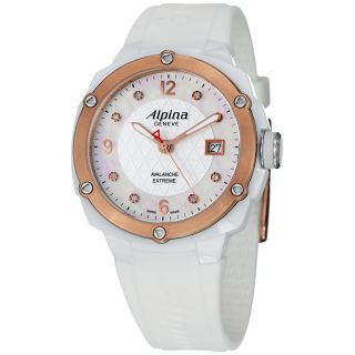 Alpina Womens Extreme White Ceramic White Rubber Strap Watch Today
