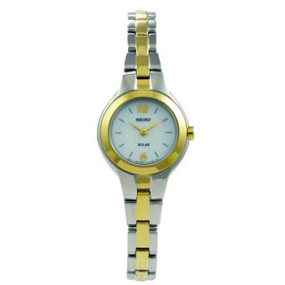 Seiko Womens Solar Two tone Stainless Steel Watch Today $89.99 5.0
