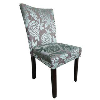Classic Parson Purple/ Green Damask Dining Chairs (Set of 2
