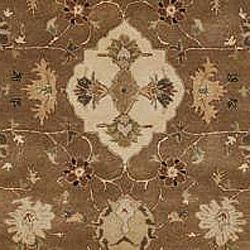 Hand tufted Oriental Brown Wool Rug (96 x 136)
