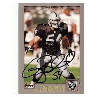 Greg Biekert 2001 Topps Autograph #122 Raiders Colorado Collectibles