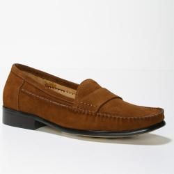 Revelo Mens Stiched Suede Leather Slip on Loafers