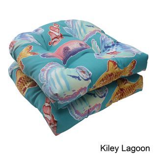 Pillow Perfect Outdoor Kiley Wicker Seat Cushion (Set of 2