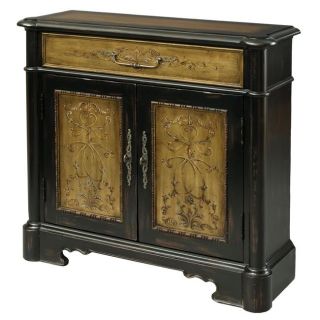 Hand painted Dark Brown/ Gold Accent Chest