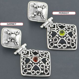 Sterling Silver Gemstone Lacework Pendant (India) Today $19.99 5.0 (1