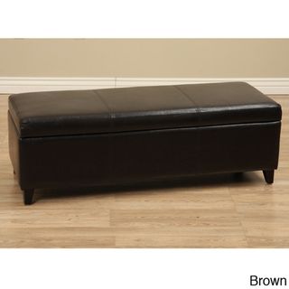 Warehouse of Tiffany Sharon Faux Leather Storage Bench