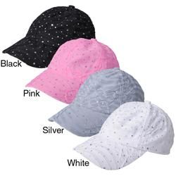 Journee Collection Womens Sequin Accent Baseball Cap