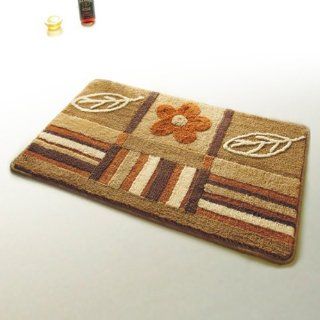 Naomi   [Garden] Wool Throw Rugs (17.7 by 25.6 inches