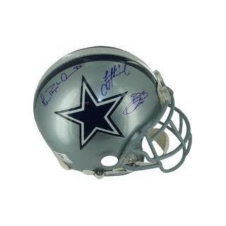 Troy Aikman Emmitt Smith & Michael Irvin Dallas Cowboys Autographed