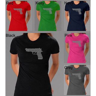 Los Angeles Pop Art Womens 2nd Amendment Gun Shirt