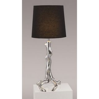 Gallery Modern Chrome Branches Black Shade Table Lamp