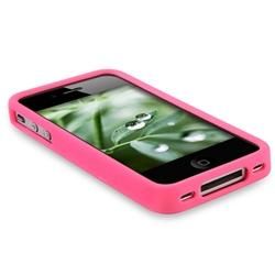 Hot Pink Bumper TPU Rubber Case for Apple iPhone 4