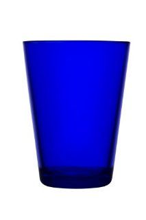 iittala Kartio Set of Two Glass Tumblers, Cobalt Blue, 13