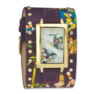 Ed Hardy Womens Siren Collection Butterfly Watch