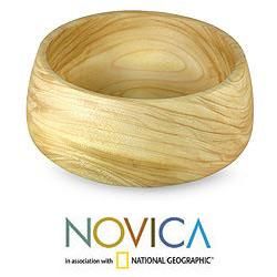 Handcrafted Wood Imagination Large Serving Bowl (Guatemala