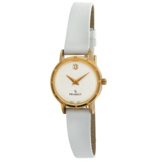 Peugeot Vintage 380 22 White Leather Deco Watch MSRP $72.00 Today $