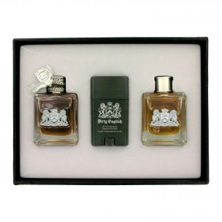 Juicy Couture Dirty English Mens 3 piece Fragrance Gift Set