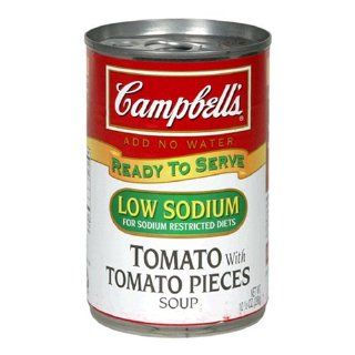 Campbells Low Sodium Tomato Soup, 10.5 Ounce Cans (Pack of 12