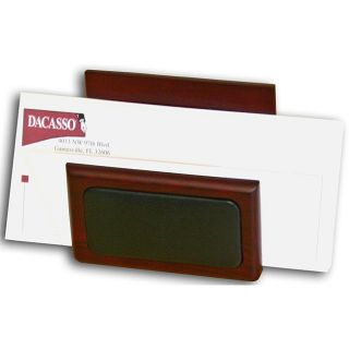 Dacasso 8000 Series Wood and Leather Letter Holder Compare $51.99