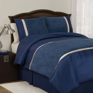 Lush Decor Royal Blue Animal Plush Full size 4 piece Comforter Set