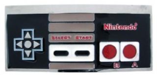 Nintendo NES Controller Belt Buckle Chrome Enamel