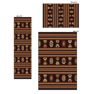 Impressions Wyome Brown Rugs (Set of 3)