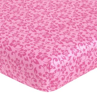 Sweet JoJo Designs Surf Hibiscus Fitted Crib Sheet Today $18.99