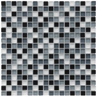 SomerTile 12x12 in Reflections Mini 5/8 in Night Glass Mosaic Tile