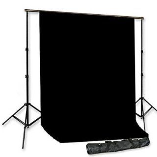 Photography Backdrop Background 9x12 Black with Support